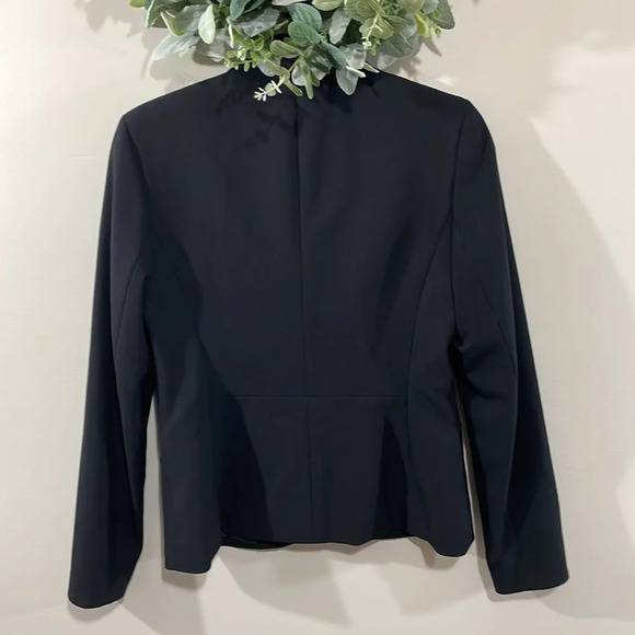 Nine West Two Button Suit Jacket Blazer Black Collared 2 - Picture 2 of 12